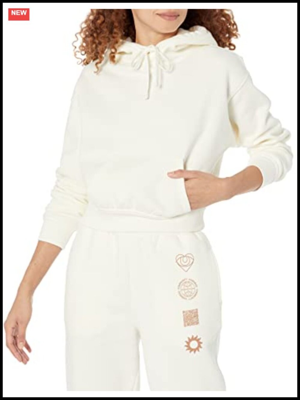 Women's Relaxed Fit Crop Pullover Hoodie Sweatshirt Drawstring Fleece